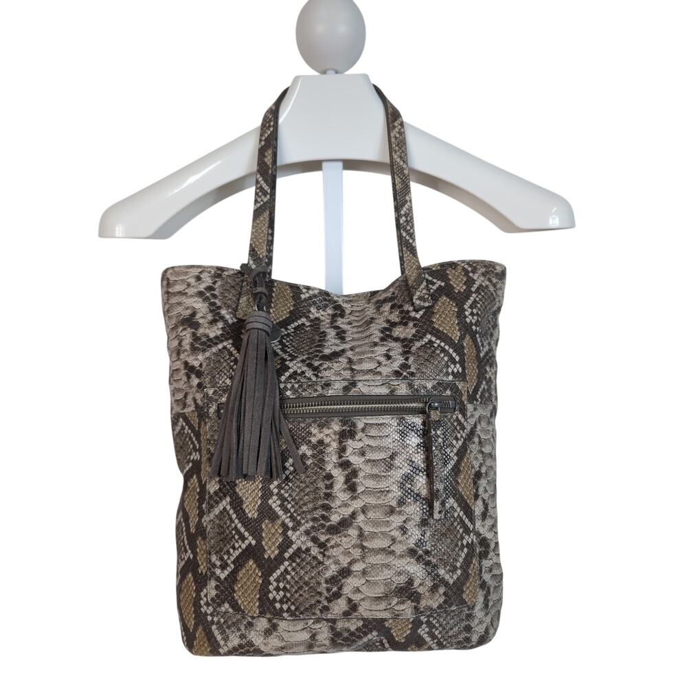 Lucky Brand Snake Print Leather‎ Tote Bag